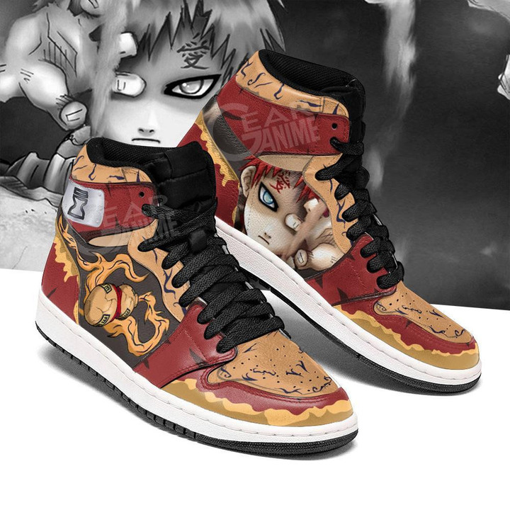 Gaara Sneakers Anime Custom Shoes Sand Village - 1 - GearAnime