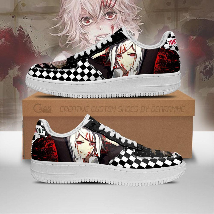 Tokyo Ghoul Juuzou Sneakers Custom Checkerboard Shoes Anime - 1 - GearAnime