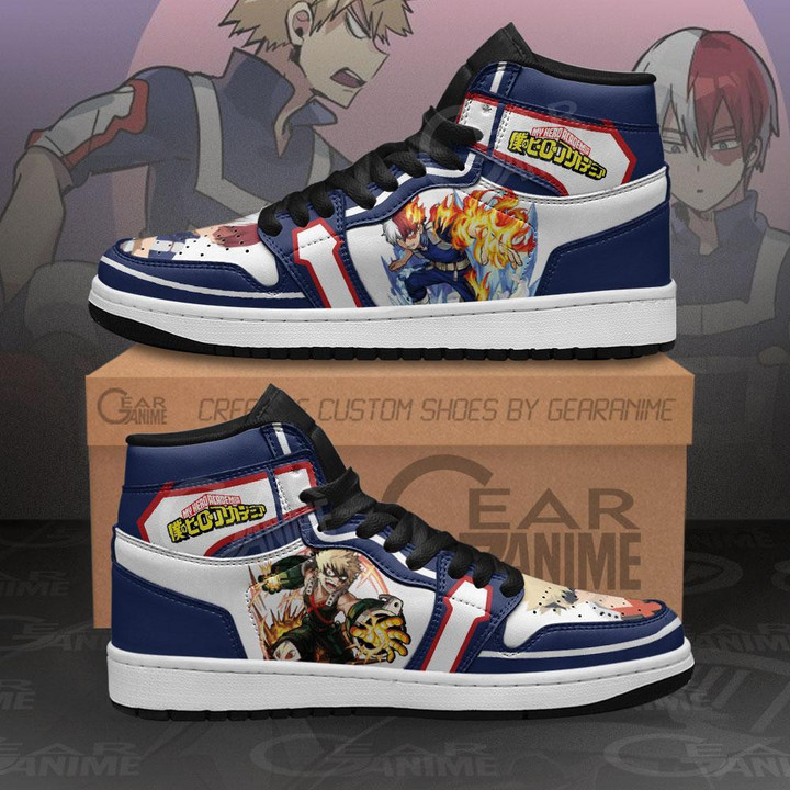 Shoto Todoroki and Bakugo Sneakers Custom My Hero Academia Anime Shoes - 1 - GearAnime