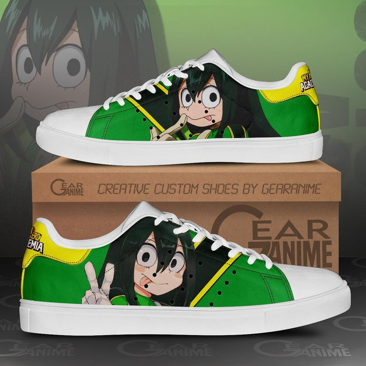 Tsuyu Asui Skate Shoes My Hero Academia Custom Anime Shoes PN10 - 1 - GearAnime