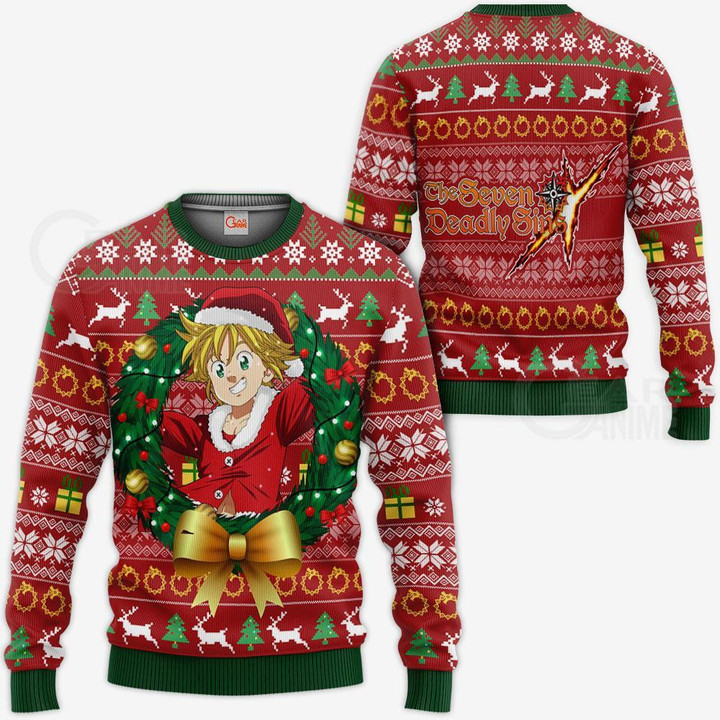 Meliodas Ugly Christmas Sweater Seven Deadly Sins Xmas Gift VA11 - 1 - GearAnime