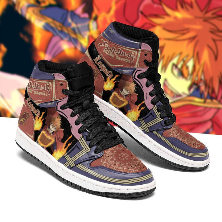 Crimson Lion Leopold Vermillion Sneakers Black Clover Anime Shoes - 1 - GearAnime