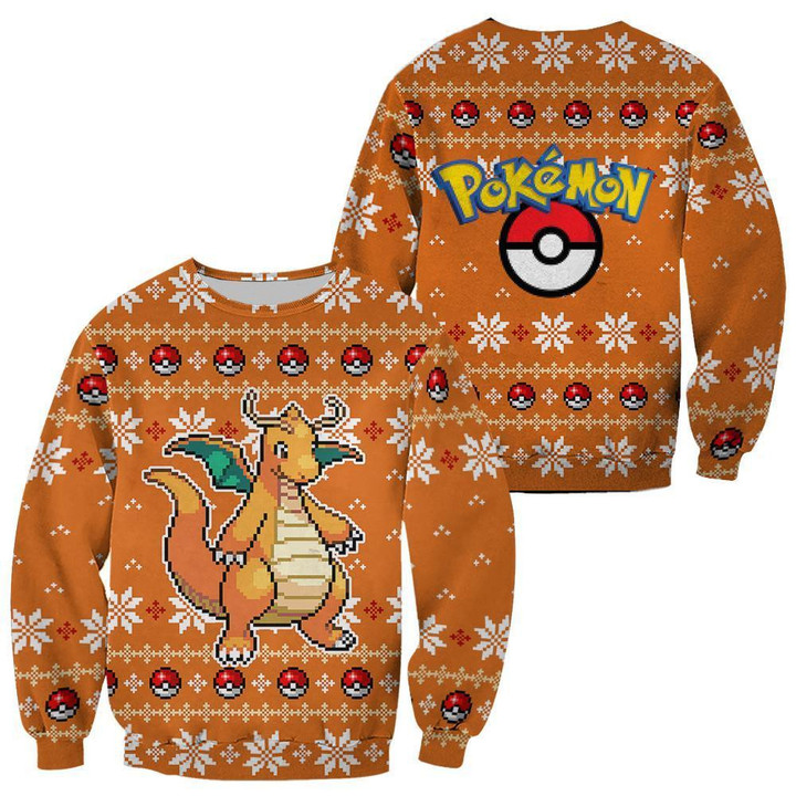 Pokemon Dragonite Ugly Christmas Sweater Custom Xmas Gift - 1 - GearAnime