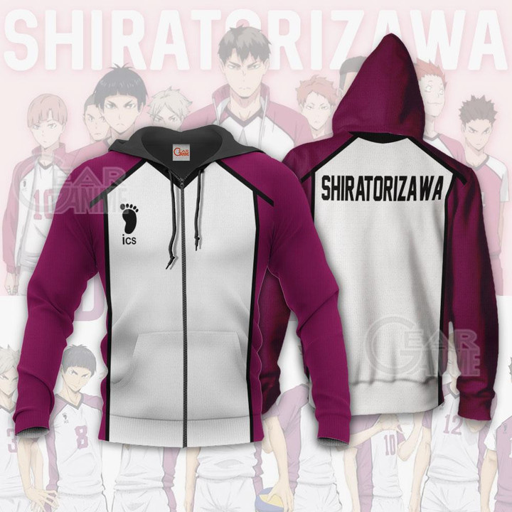 Haikyuu Shiratorizawa Academy Shirt Costume Anime Hoodie Sweater - 1 - GearAnime