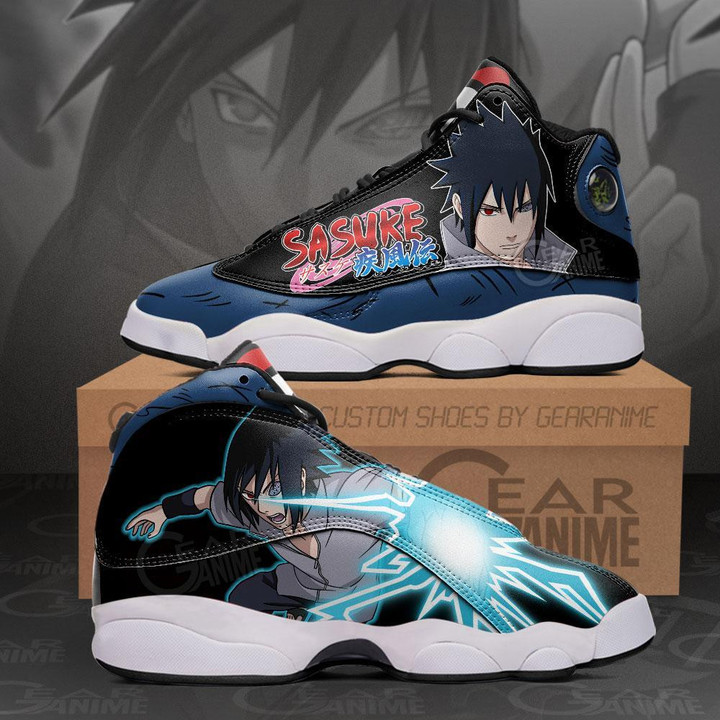 Uchiha Sasuke Sneakers Custom Anime Shoes - 1 - GearAnime