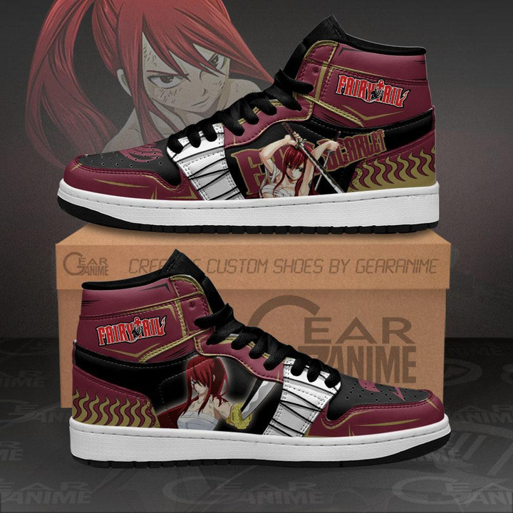 Erza Scarlet Sneakers Custom Anime Fairy Tail Shoes - 1 - GearAnime