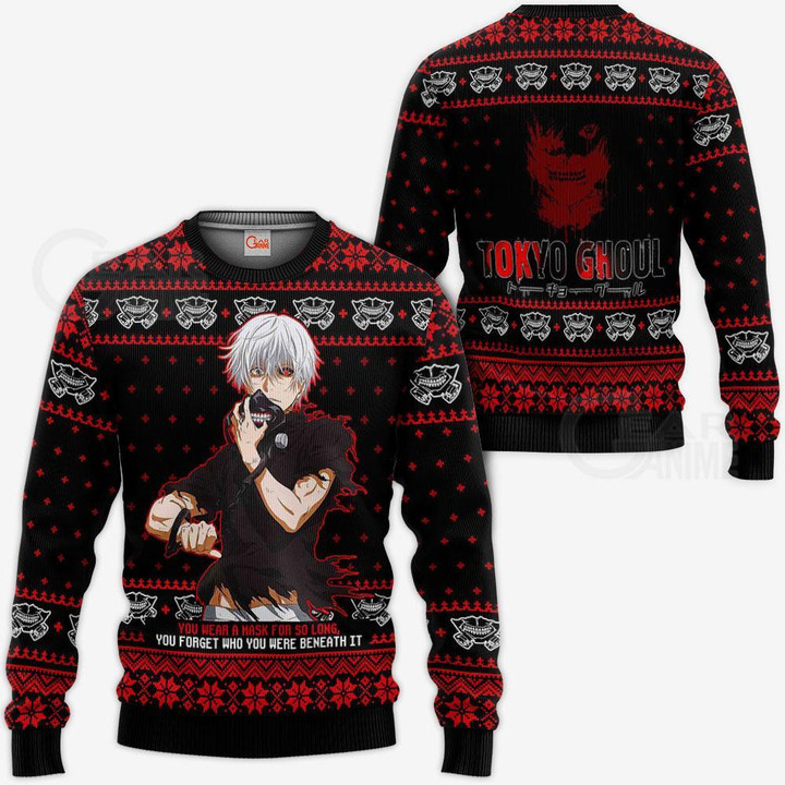 Ken Kaneki Ugly Christmas Sweater Tokyo Ghoul Xmas Gift Idea VA11 - 1 - GearAnime