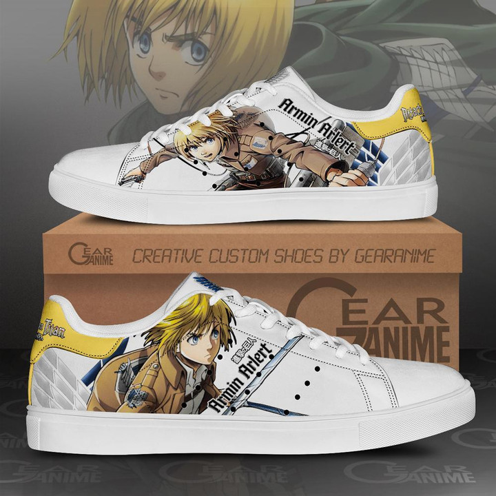 Armin Arlert Skate Sneakers Attack On Titan Anime Shoes PN10 - 1 - GearAnime