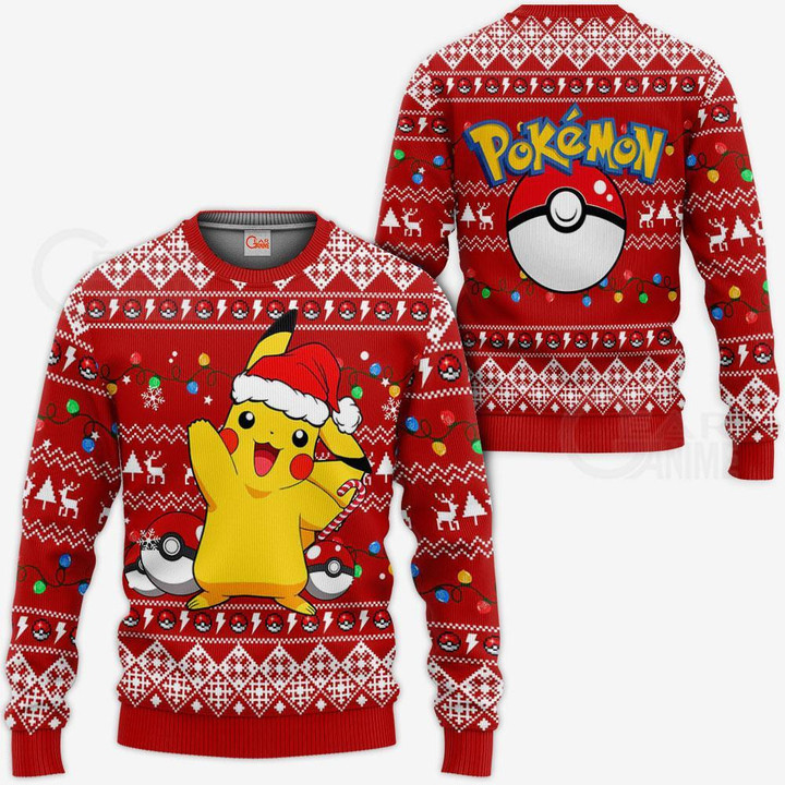 Pikachu Santa Ugly Christmas Sweater Pokemon Anime Xmas Gift - 1 - GearAnime