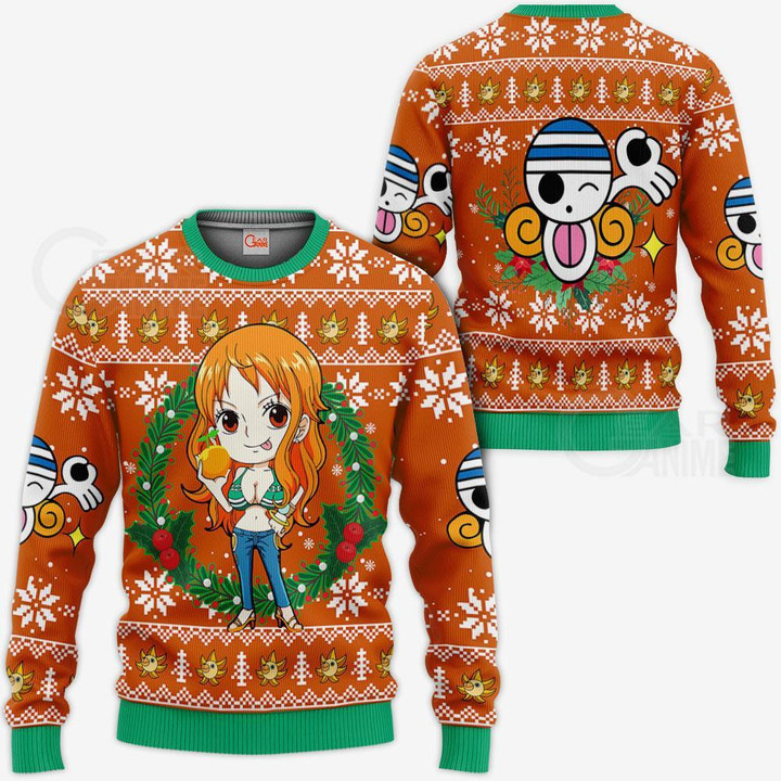 Nami Ugly Christmas Sweater One Piece Anime Xmas Gift VA10 - 1 - GearAnime