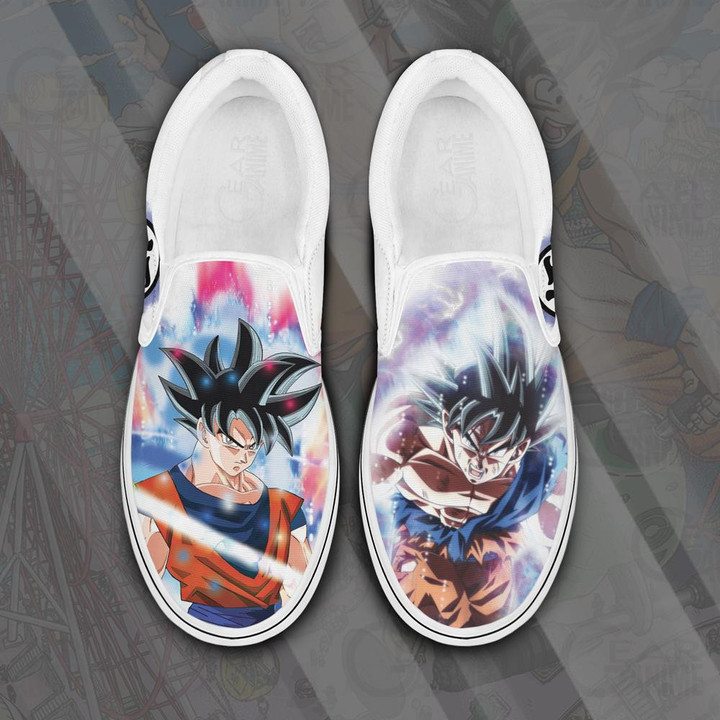 Goku Ultra Instinct Slip On Sneakers Canvas Dragon Ball Custom Anime Shoes - 1 - GearAnime