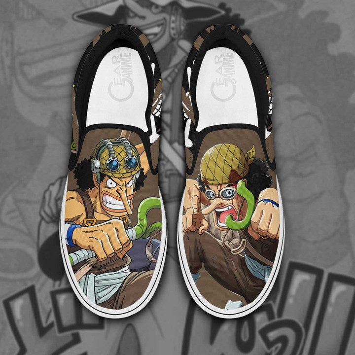 Usopp Slip On Sneakers One Piece Custom Anime Shoes - 1 - GearAnime