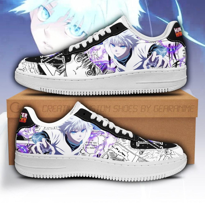 Killua Sneakers Custom Hunter X Hunter Anime Shoes Fan PT05 - 1 - GearAnime