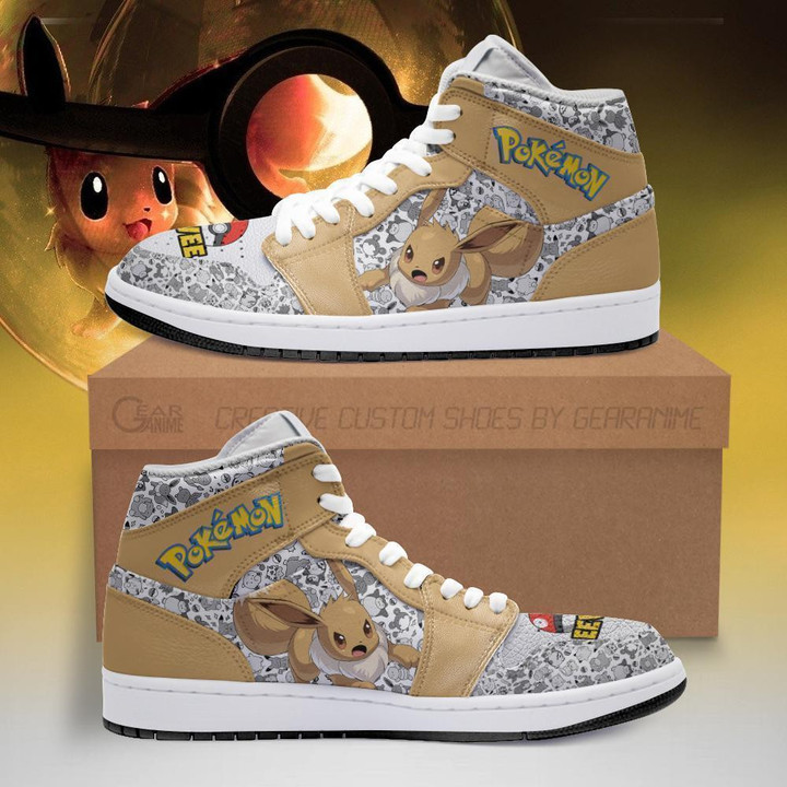 Eevee Sneakers Custom Anime Pokemon Shoes - 1 - GearAnime