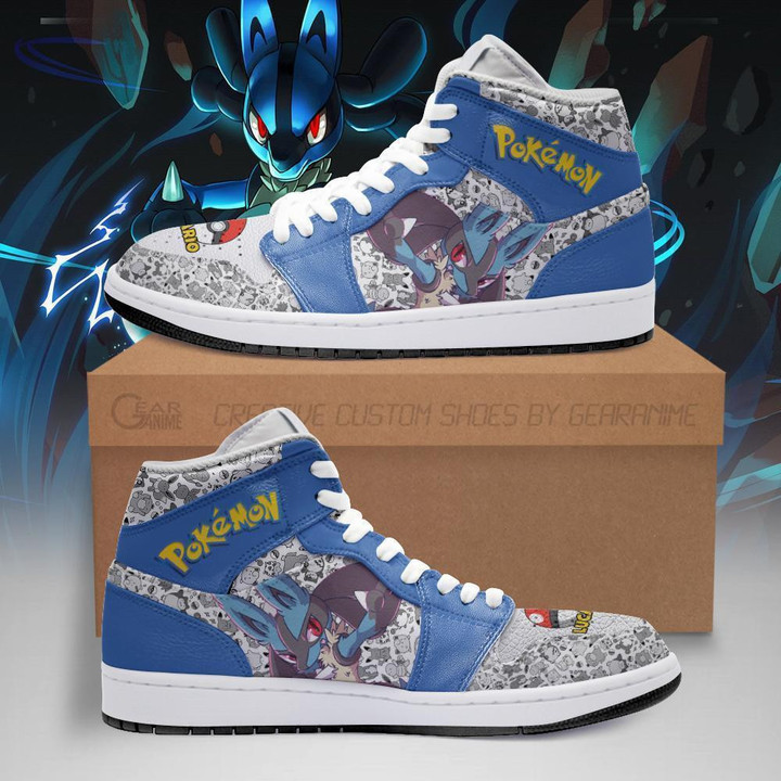 Lucario Sneakers Custom Anime Pokemon Shoes - 1 - GearAnime