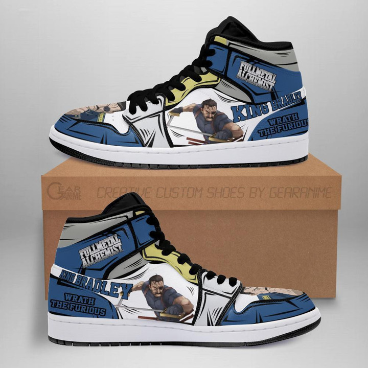 Fuhrer King Bradley Sneakers Fullmetal Alchemist Anime Shoes Fan MN05 - 1 - GearAnime