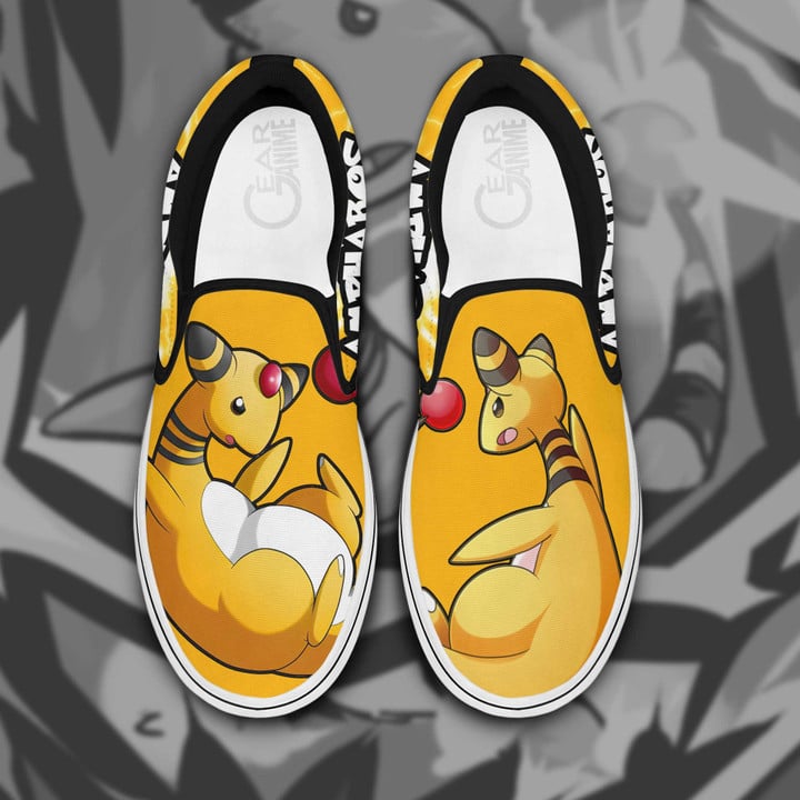 Ampharos Slip On Sneakers Pokemon Custom Anime Shoes - 1 - GearAnime