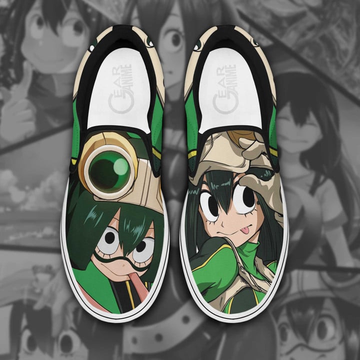 Tsuyu Asui Froppy Slip On Sneakers MHA Custom Anime Shoes - 1 - GearAnime