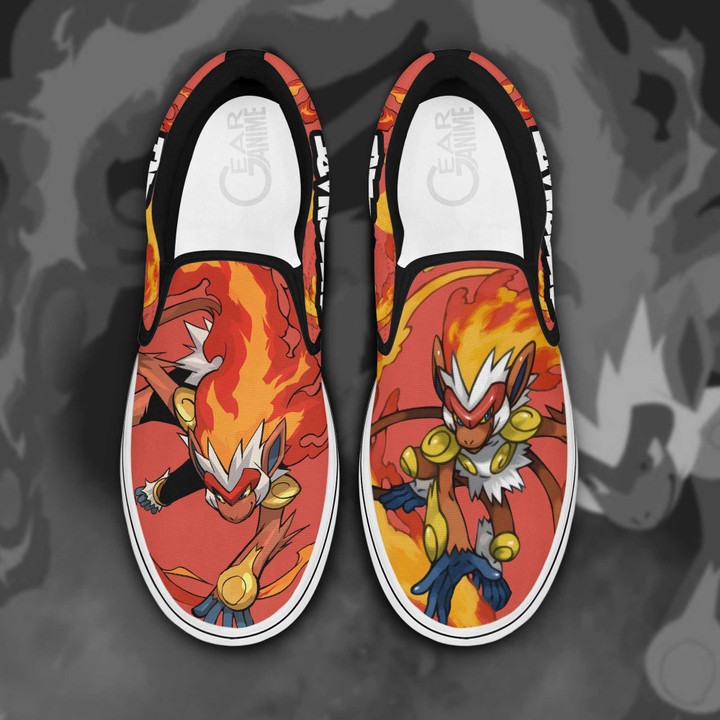 Infernape Slip On Sneakers Pokemon Custom Anime Shoes - 1 - GearAnime