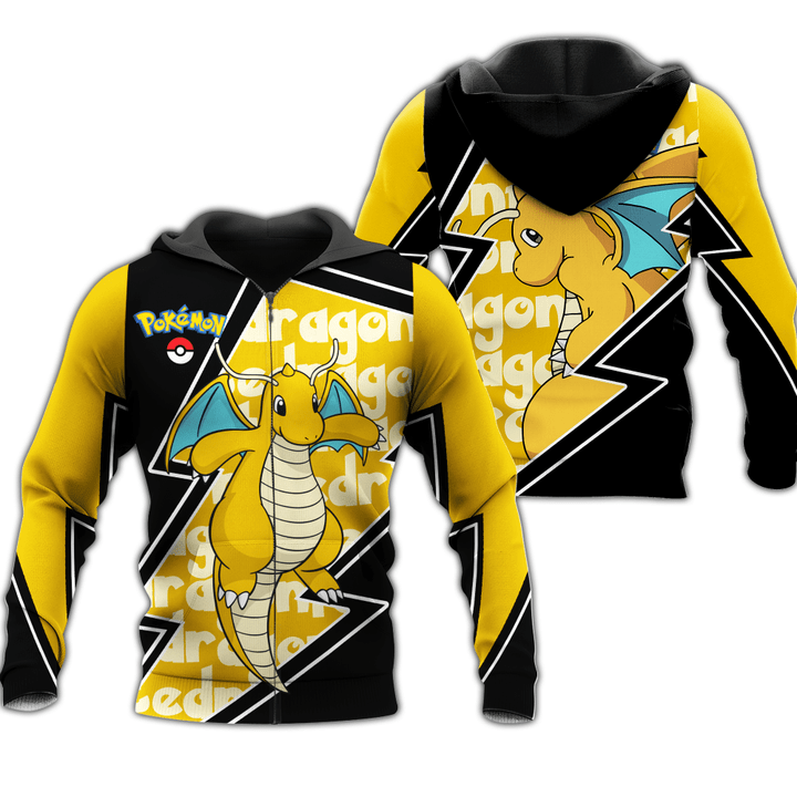 Dragonite Zip Hoodie Costume Pokemon Shirt Fan Gift Idea VA06 - 1 - GearAnime