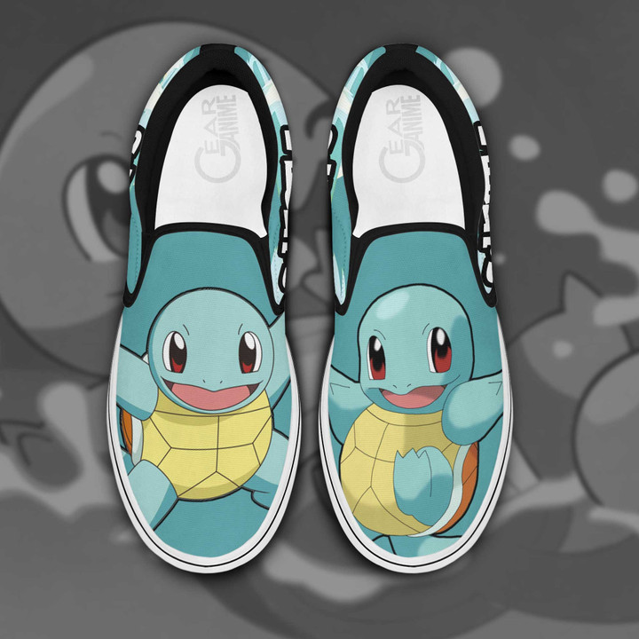 Squirtle Slip On Sneakers Pokemon Custom Anime Shoes - 1 - GearAnime