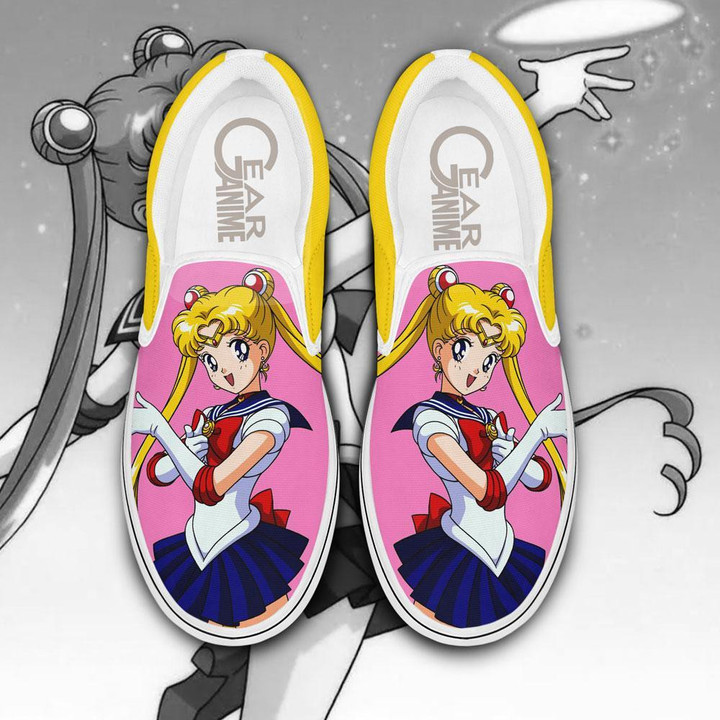 Sailor Moon Slip On Sneakers Anime Sailor Moon Custom Shoes - 1 - GearAnime