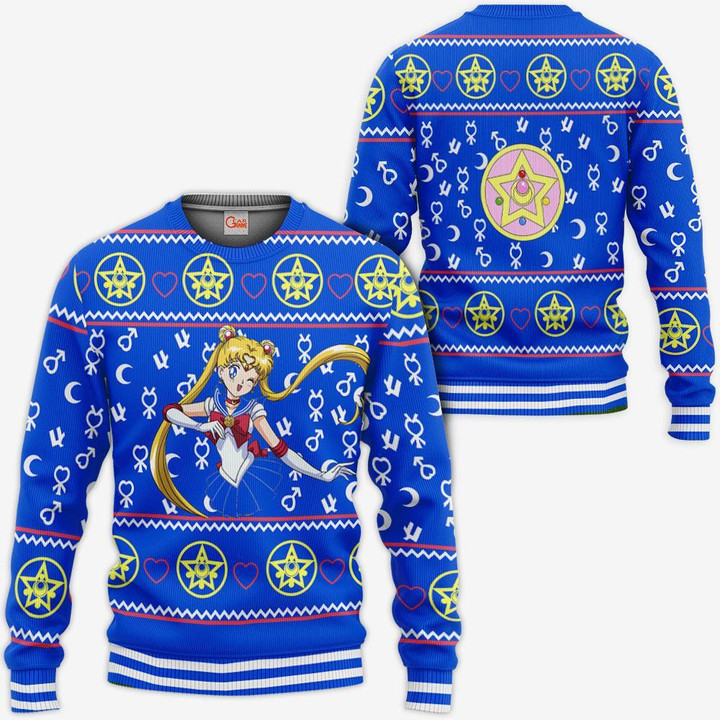 Sailor Moon Ugly Christmas Sweater Sailor Moon Anime Xmas Gifts Idea - 1 - GearAnime