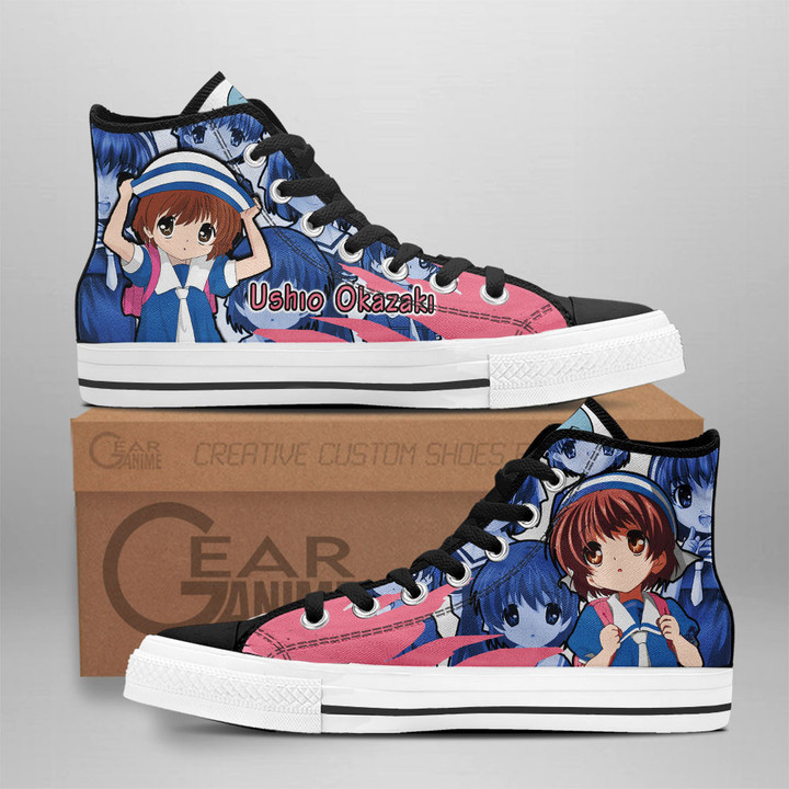 Ushio Okazaki High Top Shoes Custom Clannad Anime Sneakers