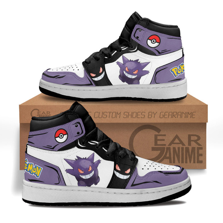 Gengar Kids Sneakers Custom Anime Pokemon Kids ShoesGear Anime