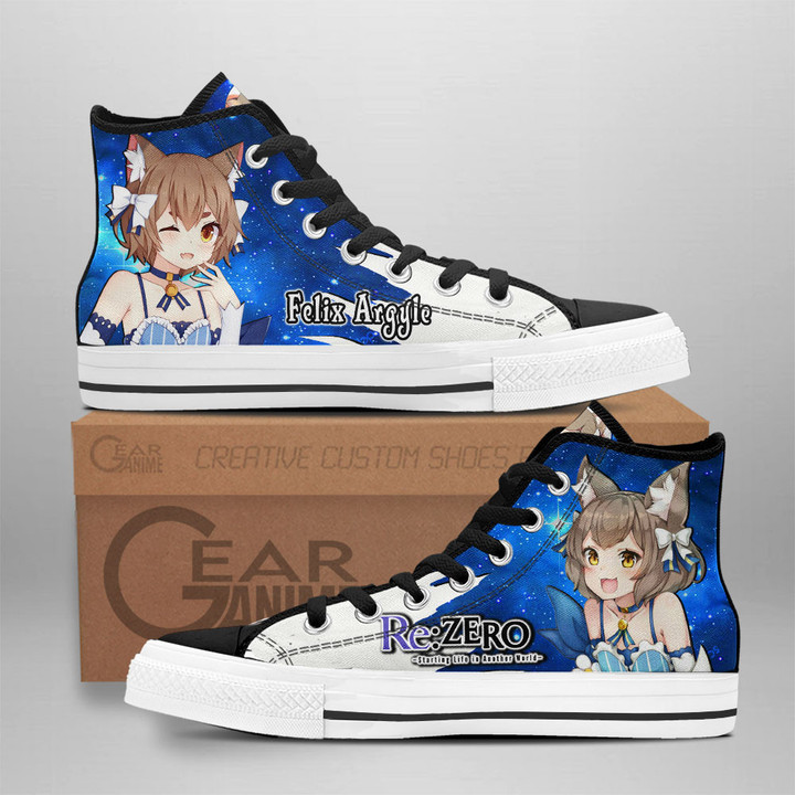 Felix Argyle High Top Shoes Custom Re:Zero Anime Sneakers
