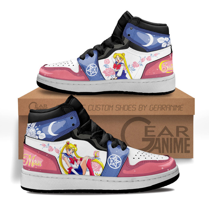 Usagi Tsukino Moon Kids Sneakers Custom Sailor Anime Kids ShoesGear Anime