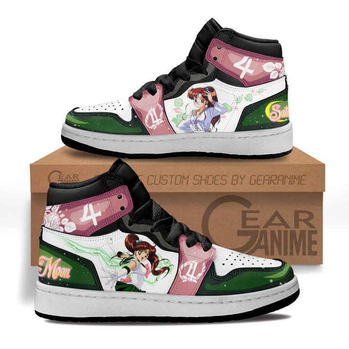 Sailor Jupiter Kids Sneakers Custom Sailor Anime Kids ShoesGear Anime