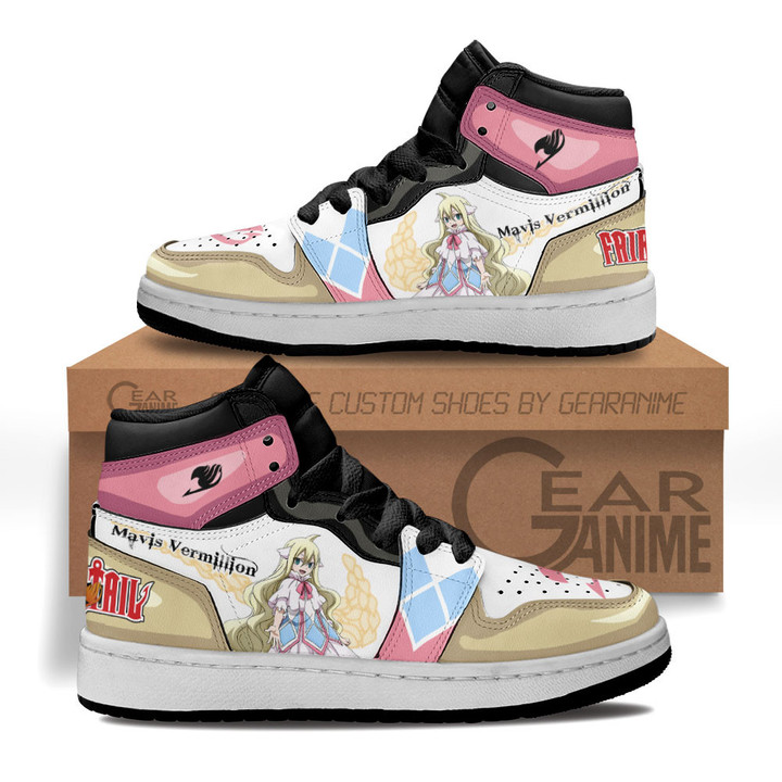 Mavis Vermillion Kids Sneakers Custom Fairy Tail Anime Kids ShoesGear Anime