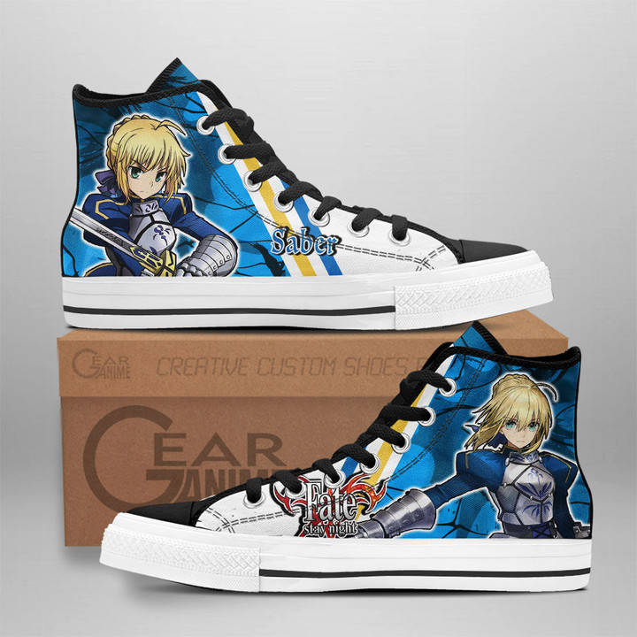 Saber High Top Shoes Custom Fate Stay Night Sneakers