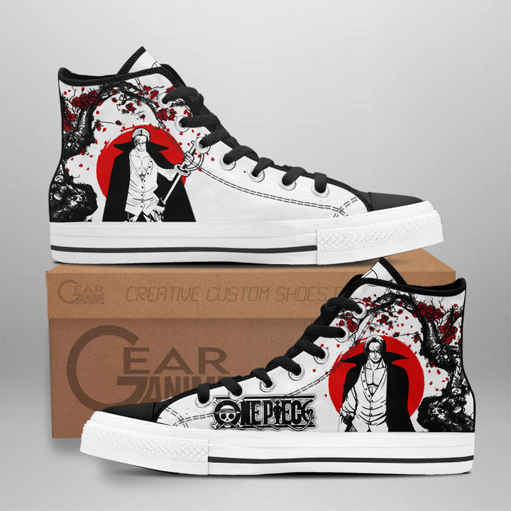 Shanks High Top Shoes Custom Anime One Piece Sneakers Japan Style