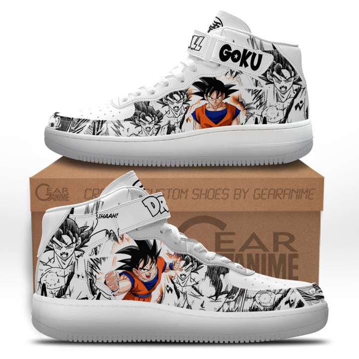 Goku Sneakers Air Mid Custom Dragon Ball Anime Shoes Mix MangaGear Anime