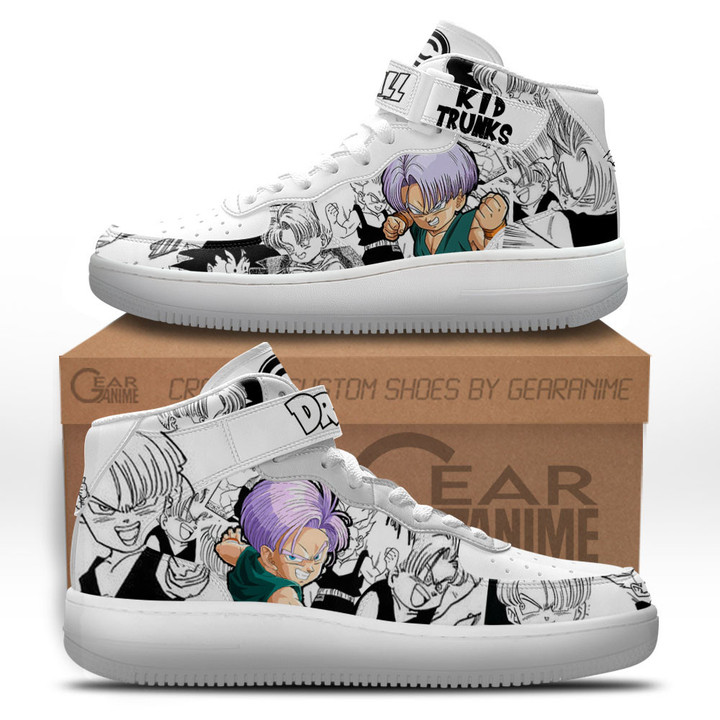 Trunks Kid Sneakers Air Mid Custom Dragon Ball Anime Shoes Mix MangaGear Anime