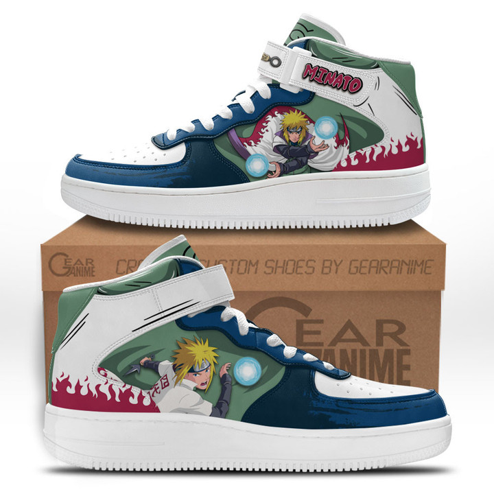 Minato Namikaze Sneakers Air Mid Custom Anime ShoesGear Anime