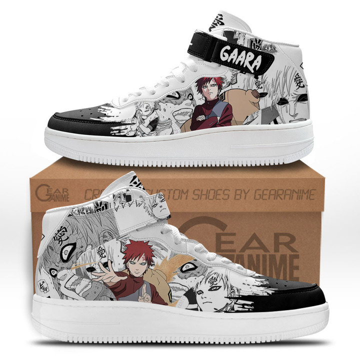 Gaara Sneakers Air Mid Custom Anime Shoes Mix Manga for OtakuGear Anime