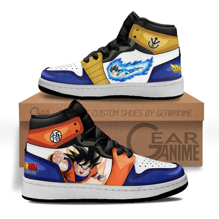 Goku and Vegeta Kids Sneakers Custom Dragon Ball Anime Kids ShoesGear Anime