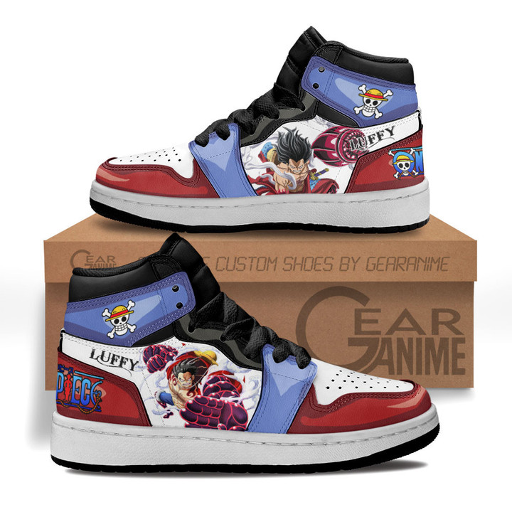 Luffy Gear 4 Kids Sneakers Custom One Piece Anime Kids ShoesGear Anime