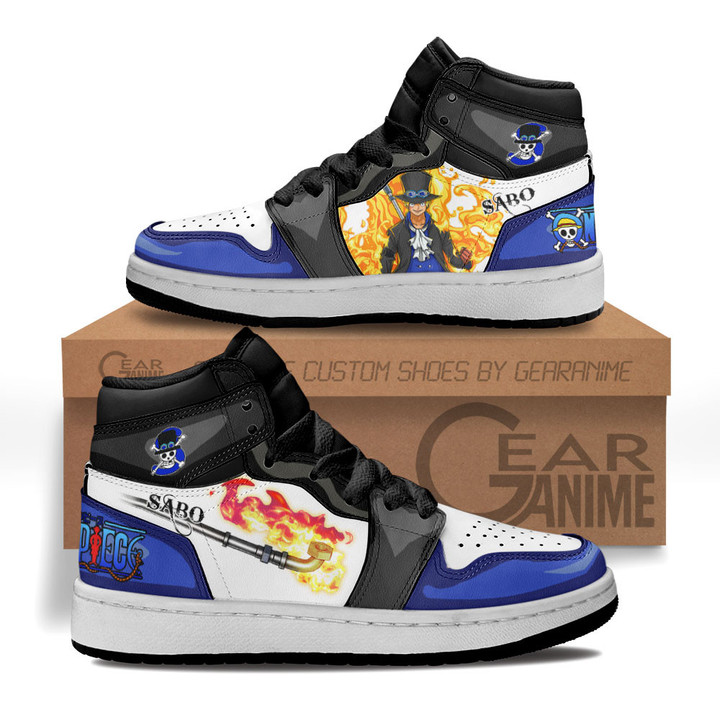 Sabo Kids Sneakers Custom One Piece Anime Shoes For Kids