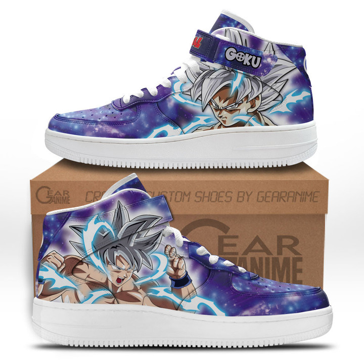 Goku Ultra Instinct Sneakers Air Mid Custom Dragon Ball Anime Shoes for OtakuGear Anime