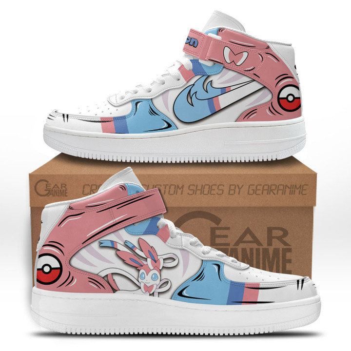 Sylveon Sneakers Air Mid Custom Pokemon Anime Shoes for OtakuGear Anime