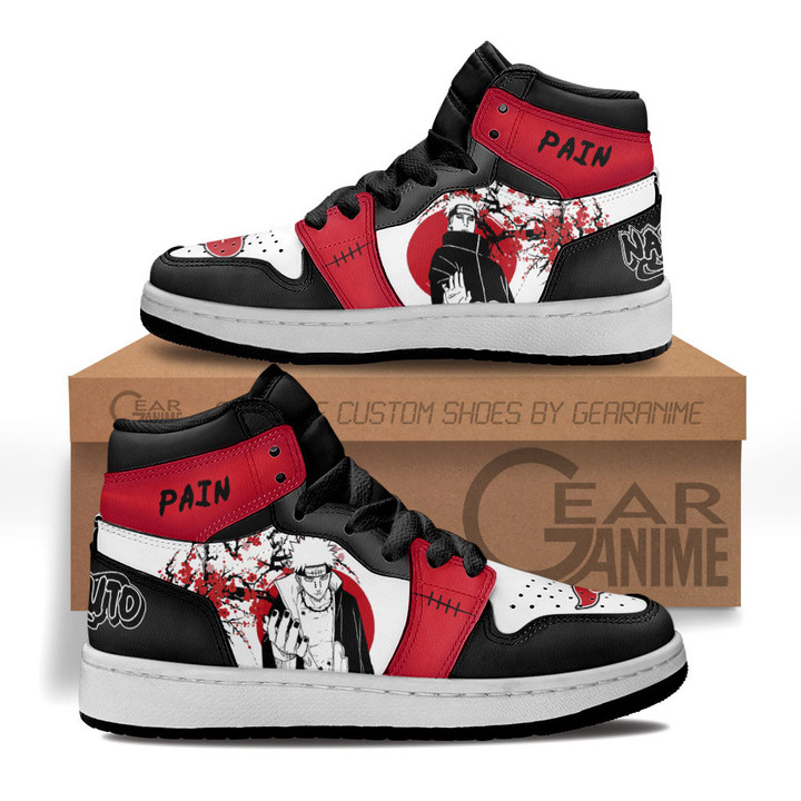 Pain Kids Sneakers Custom Akatsuki Anime Shoes For Kids Japan Style