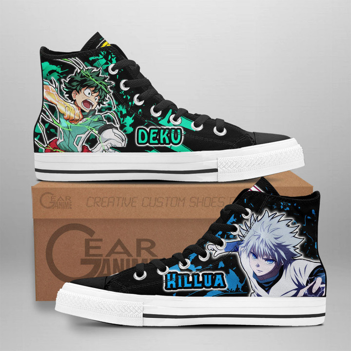 Killua and Deku High Top Shoes Anime Sneakers