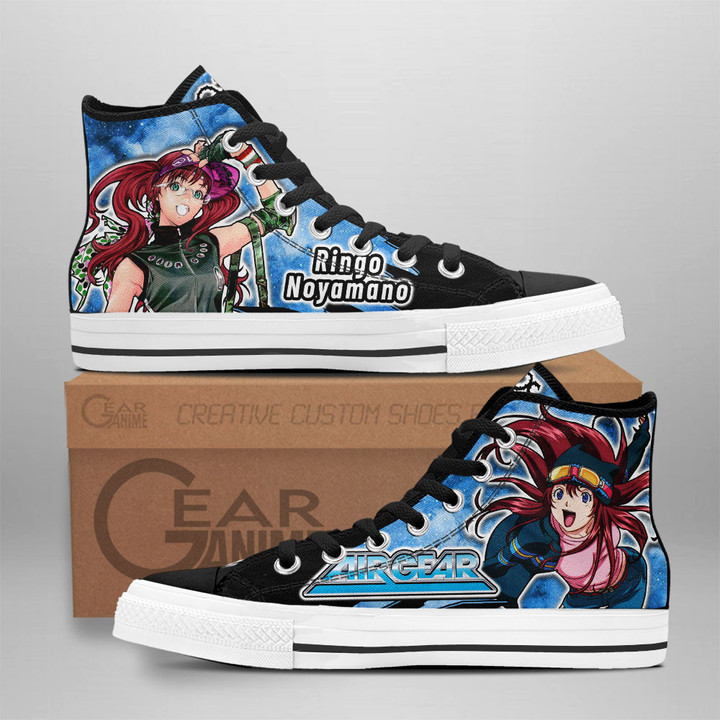 Ringo Noyamano High Top Shoes Air Gear Custom Anime Sneakers Otaku Gift Ideas