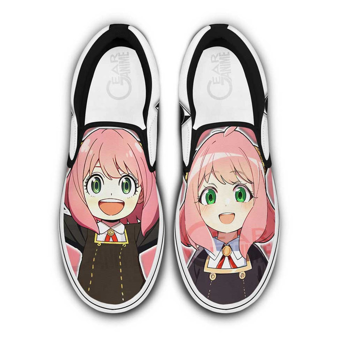 Anya Forger Slip-On Shoes Canvas Spy x Family Custom Anime Shoes Otaku Gift Ideas