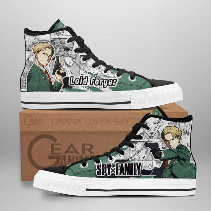 Loid Forger High Top Shoes Spy x Family Custom Anime Sneakers Mix Manga