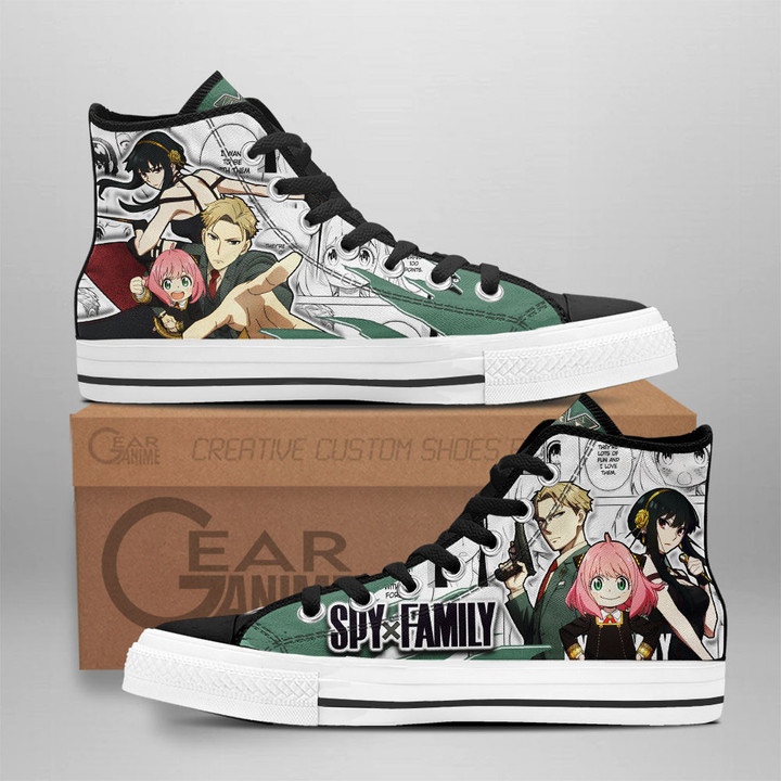 The Forgers High Top Shoes Spy x Family Custom Anime Sneakers Mix Manga
